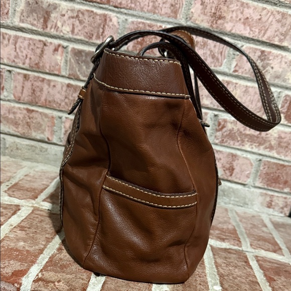 Women’s Fossil Brown Leather Tote Bag - Picture 4 of 14